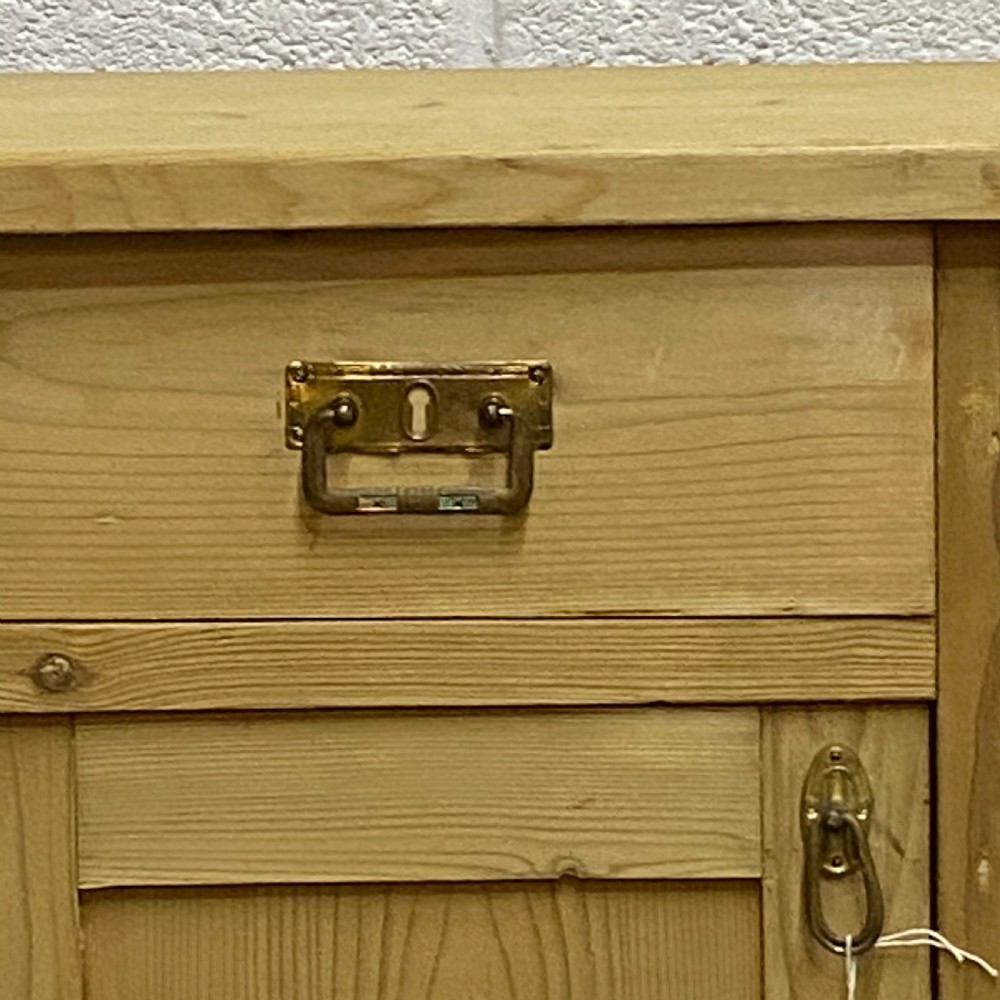 PAIR OF OLD PINE BEDSIDE POT CUPBOARDS View VI