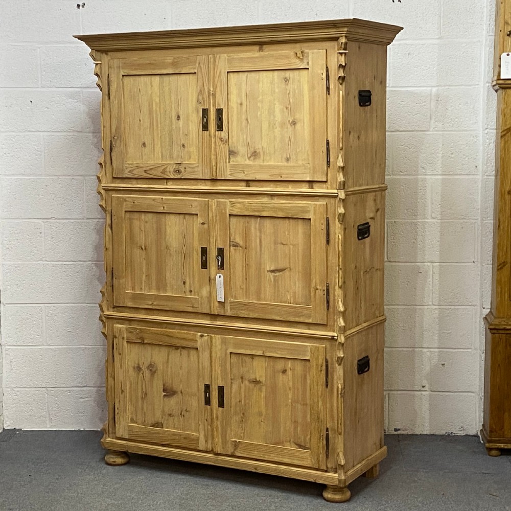 ANTIQUE PINE PORTABLE CAMPAIGN CUPBOARD   View III