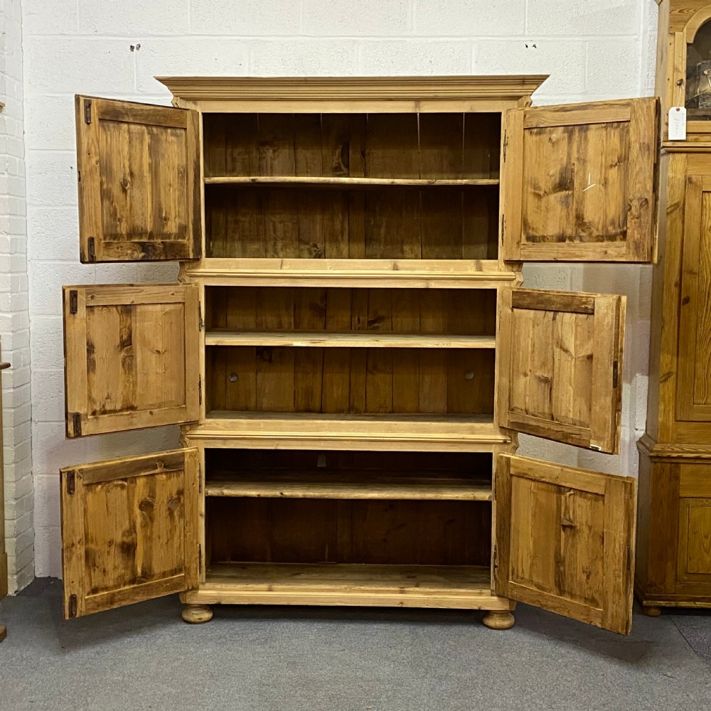 ANTIQUE PINE PORTABLE CAMPAIGN CUPBOARD   View IV