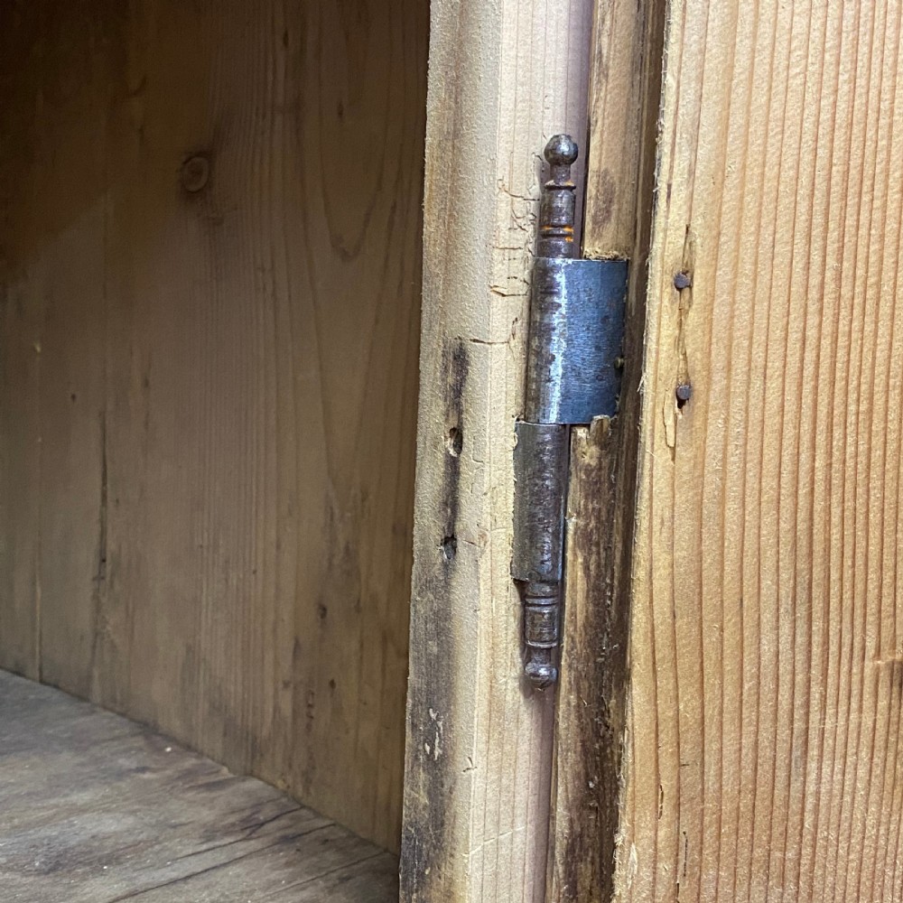 ANTIQUE PINE PORTABLE CAMPAIGN CUPBOARD   View V