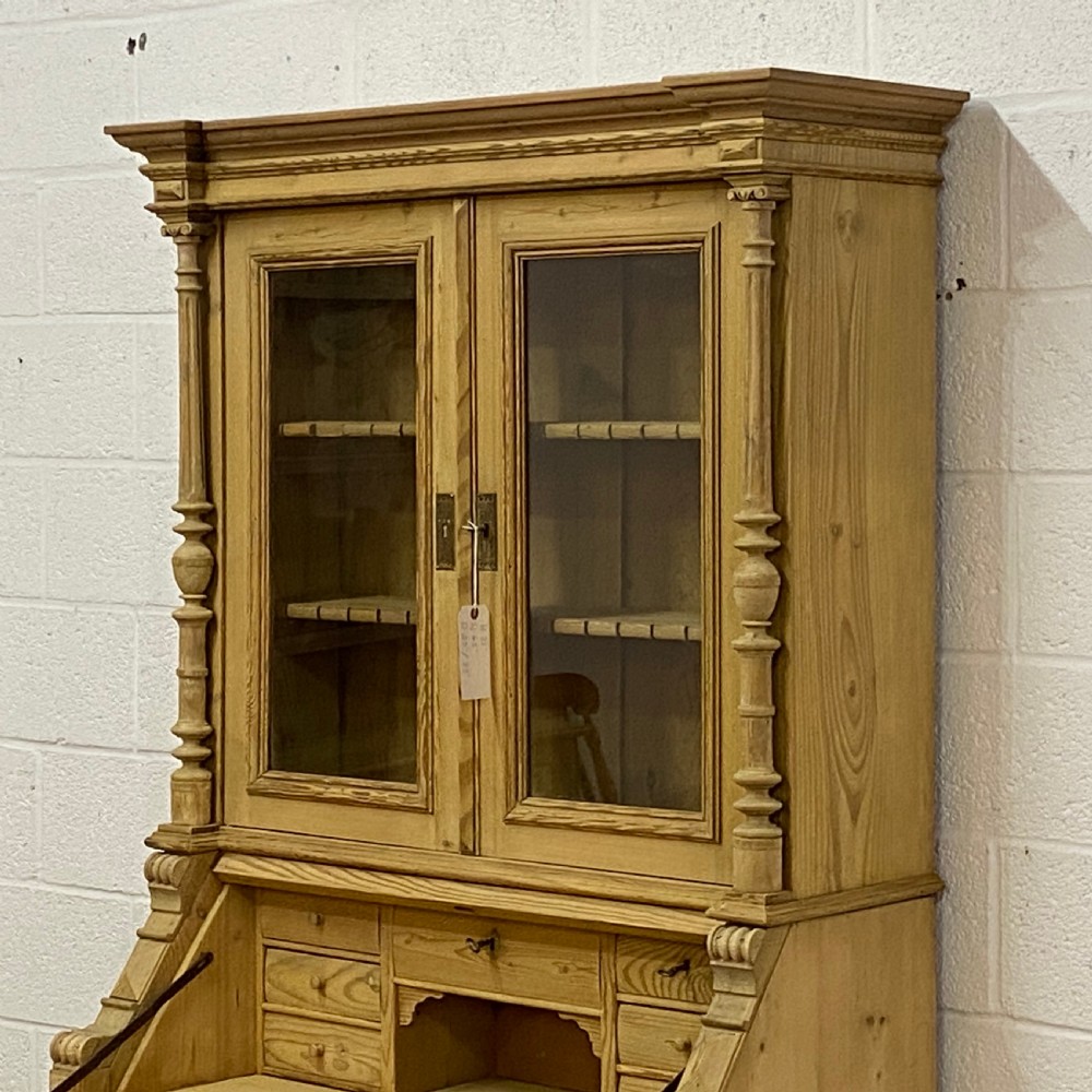 LARGE PARTLY GLAZED ANTIQUE SECRETAIRE  View IV