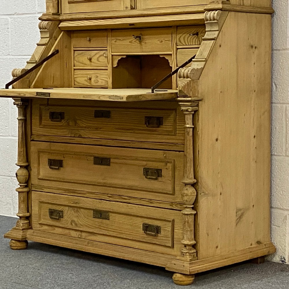 LARGE PARTLY GLAZED ANTIQUE SECRETAIRE  View VI