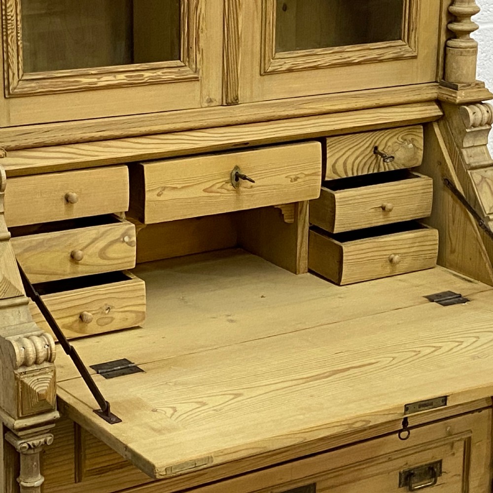 LARGE PARTLY GLAZED ANTIQUE SECRETAIRE  View VIII