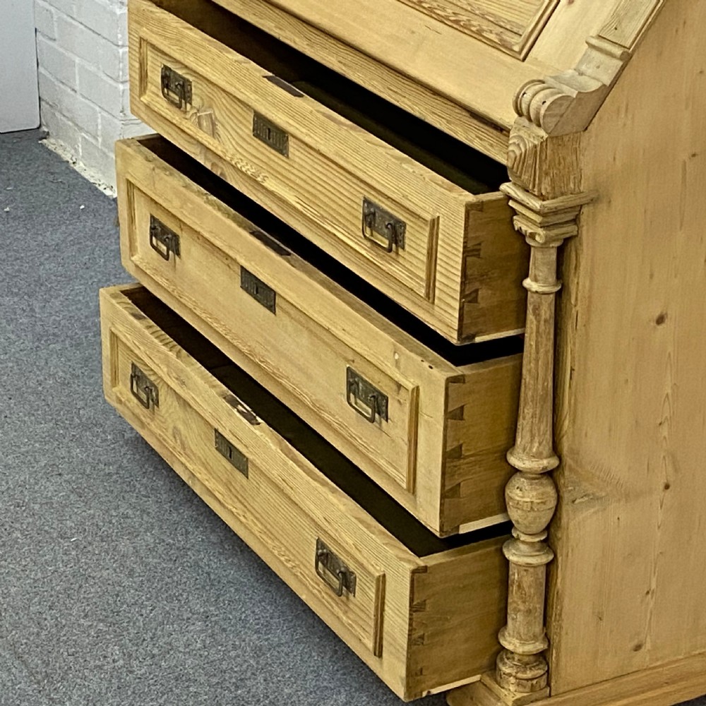 LARGE PARTLY GLAZED ANTIQUE SECRETAIRE  View XI