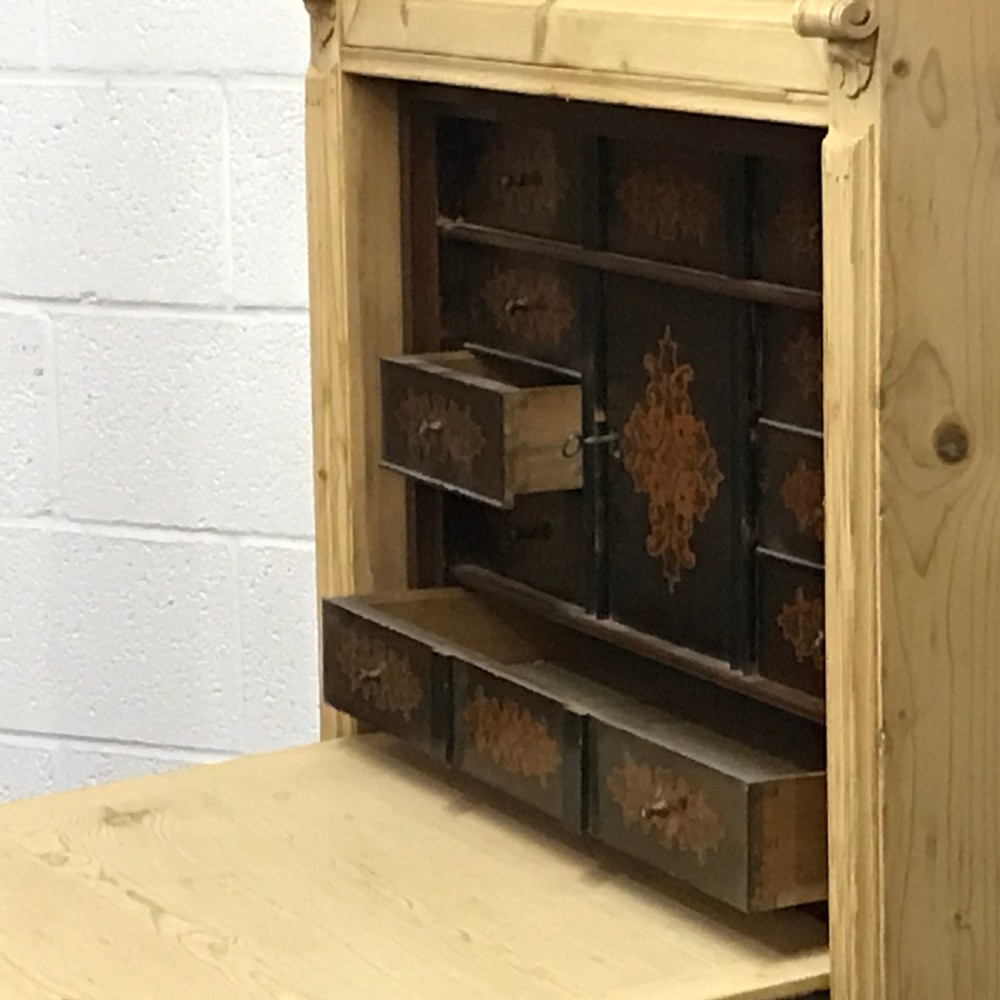 Antique Pine Secretaire View VII