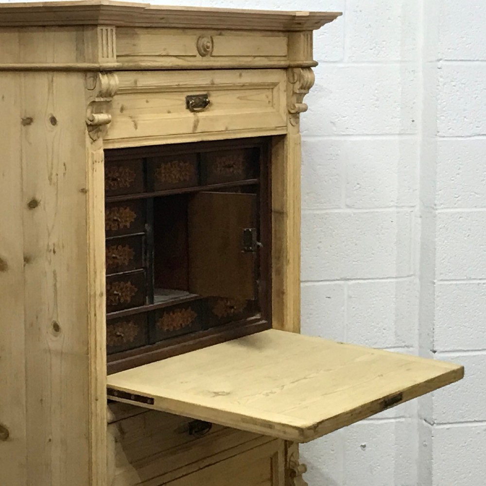 Antique Pine Secretaire View VIII