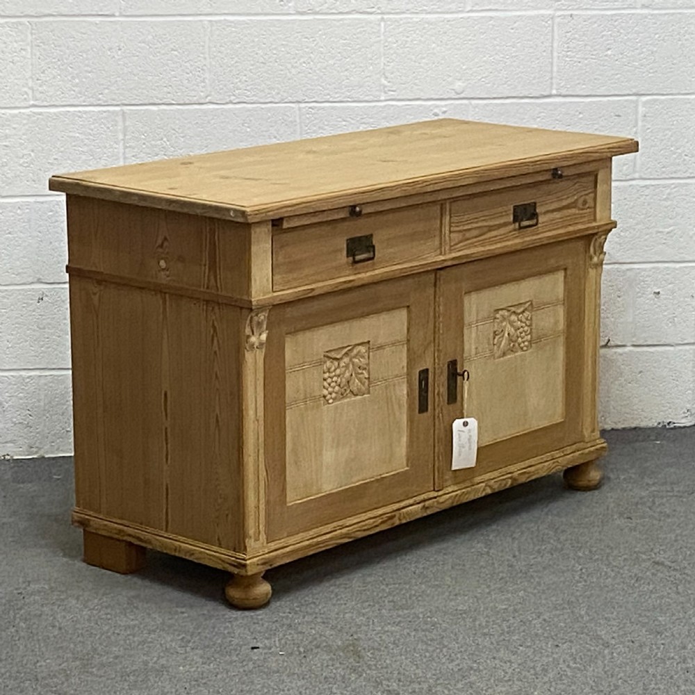 Attractive Large Old Pine Dresser Base View III
