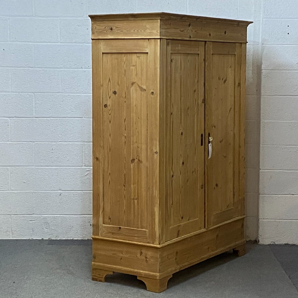 OLD PINE DOUBLE WARDROBE C.1920 (DISMANTLES) View II