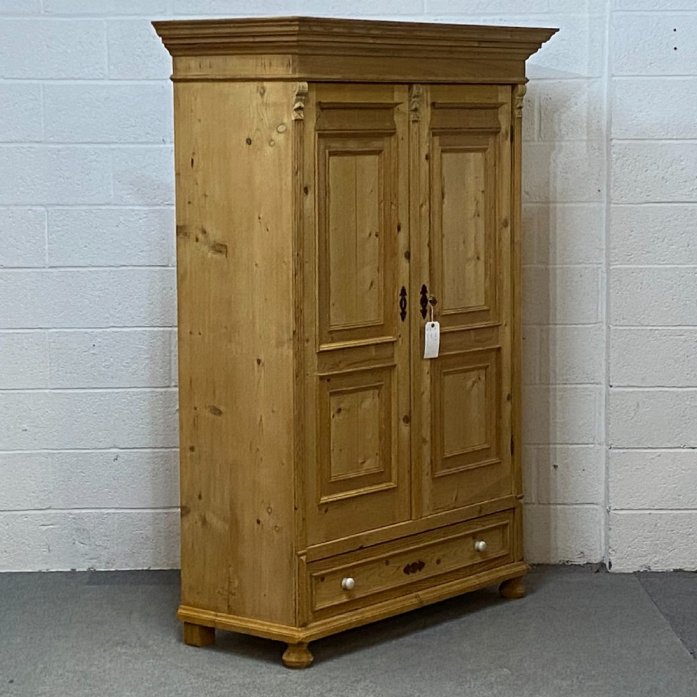 Large antique pine hall cupboard  View II