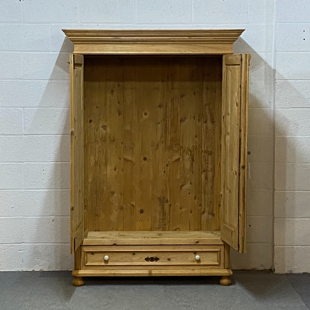 Large antique pine hall cupboard  View III