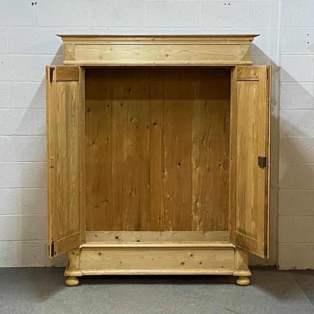 ANTIQUE DOUBLE PINE WARDROBE C.1890 (DISMANTLES) View II