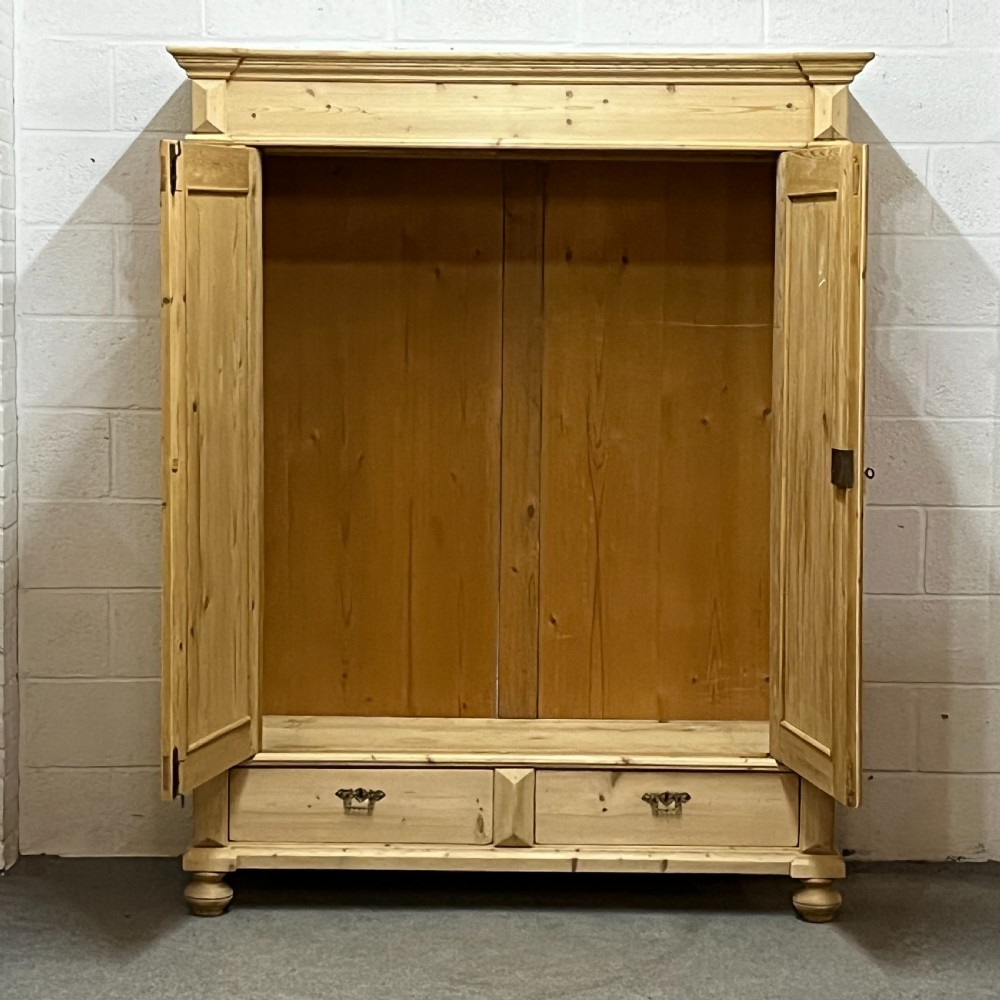 Very Large Antique Pine Wardrobe Which Dismantles  View IV