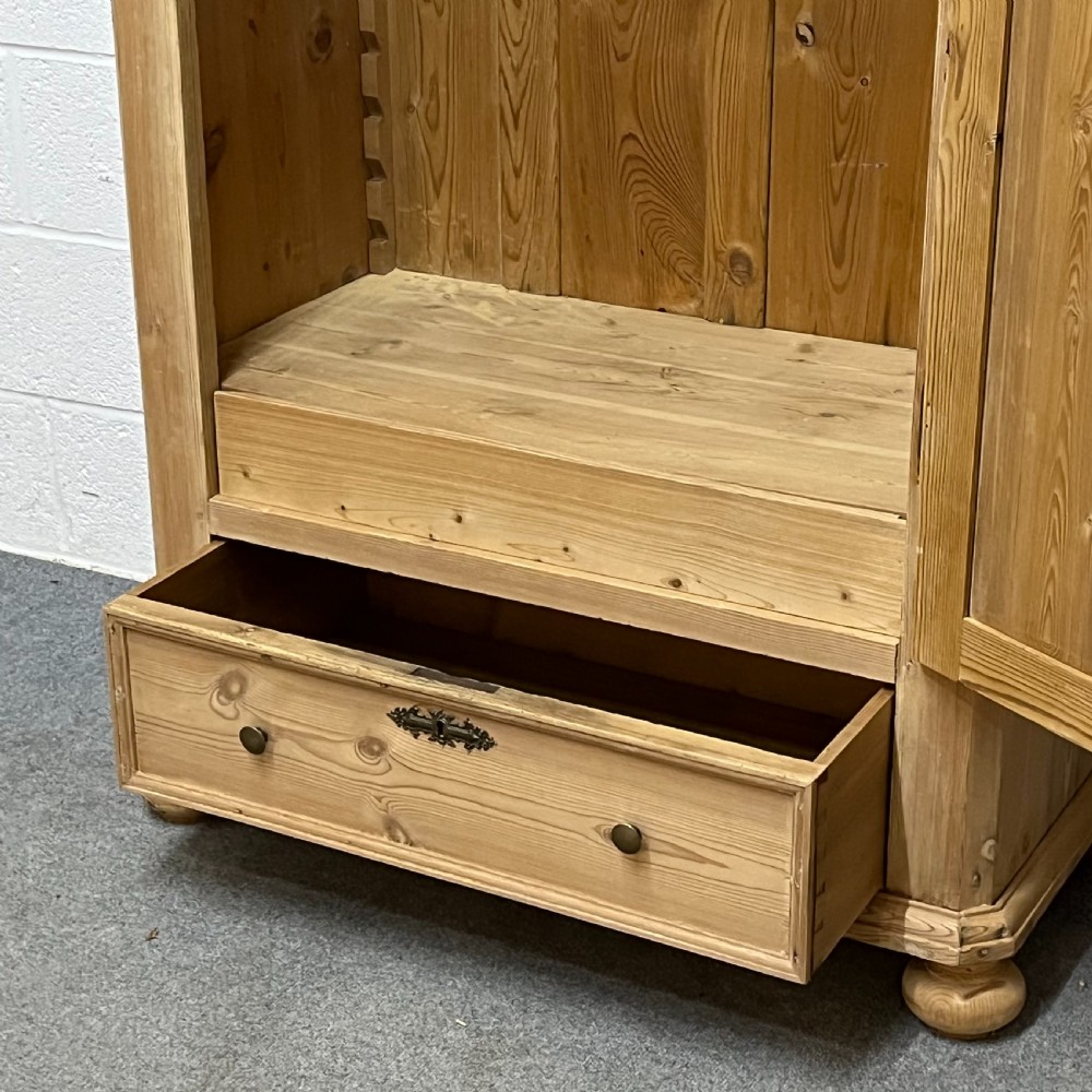 SLENDER ANTIQUE DANISH PINE SINGLE DOOR CUPBOARD View IV