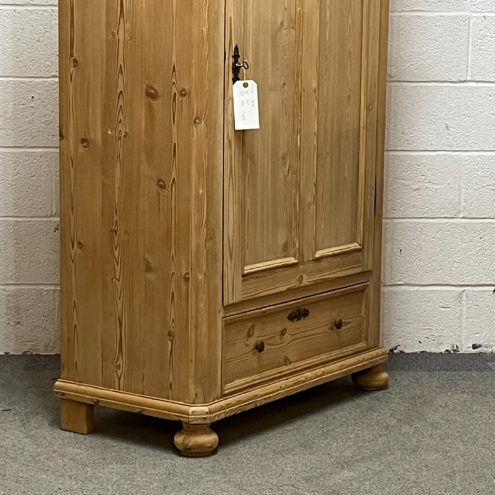 SLENDER ANTIQUE DANISH PINE SINGLE DOOR CUPBOARD View VI