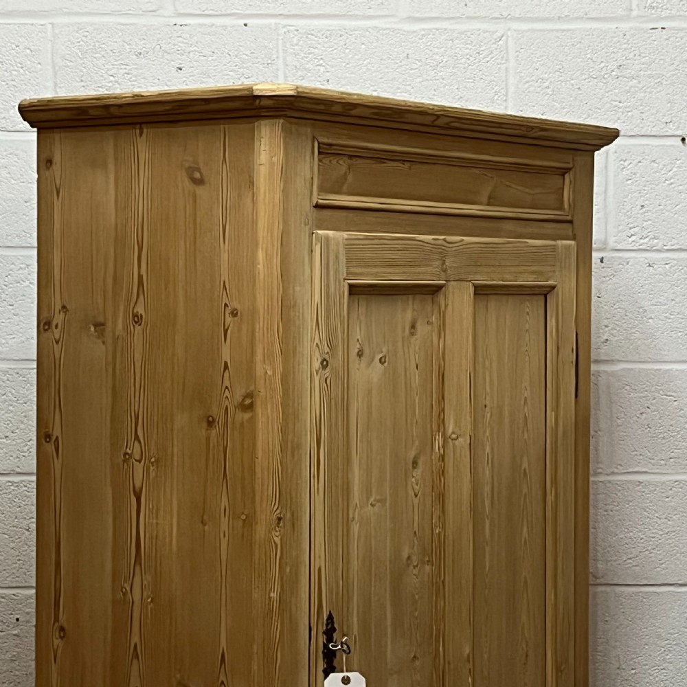 SLENDER ANTIQUE DANISH PINE SINGLE DOOR CUPBOARD View VII