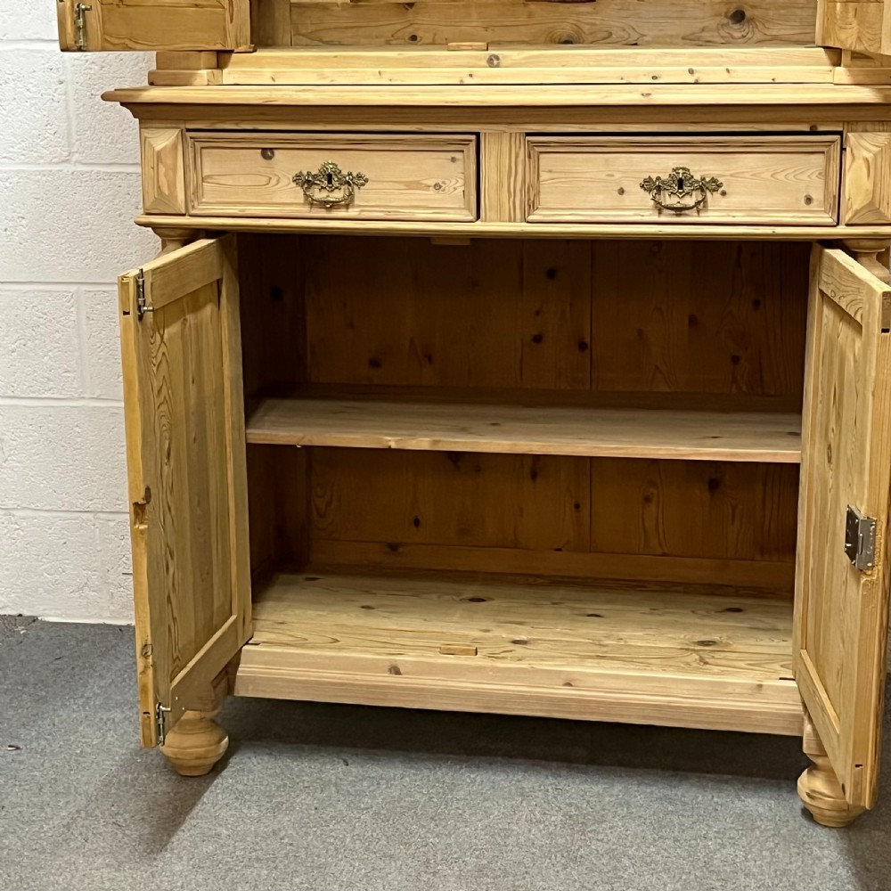 ORNATE ANTIQUE CUPBOARD ON CUPBOARD DRESSER View III
