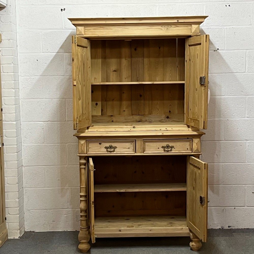 ORNATE ANTIQUE CUPBOARD ON CUPBOARD DRESSER View IV