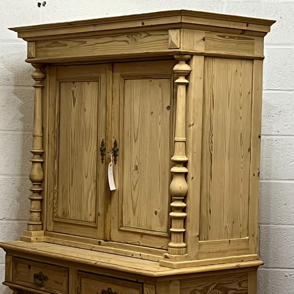 ORNATE ANTIQUE CUPBOARD ON CUPBOARD DRESSER View VI