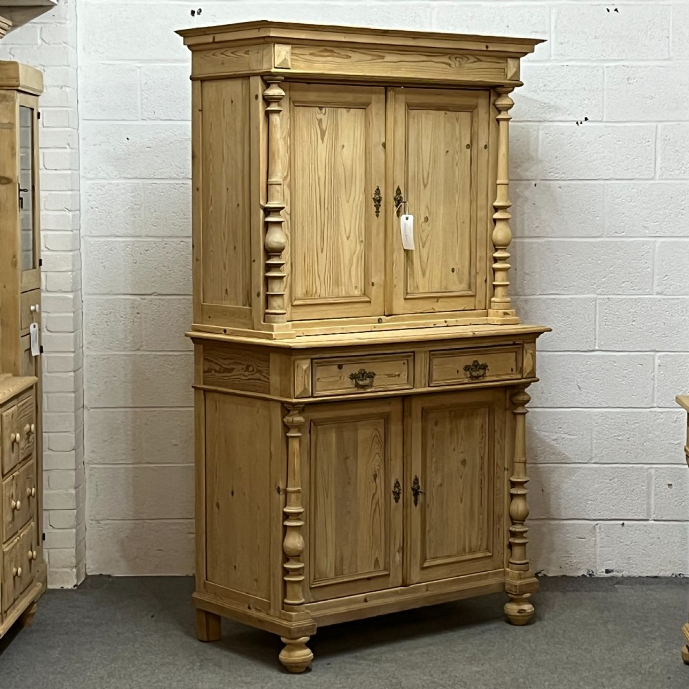 ORNATE ANTIQUE CUPBOARD ON CUPBOARD DRESSER View VIII