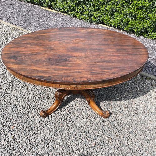 Quality Victorian Rosewood Oval Centre Table/Dining Table.