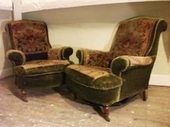 Carpet Covered Armchairs
