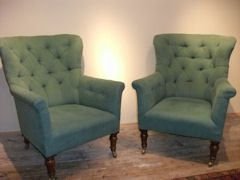 Pair of Victorian Library Chairs