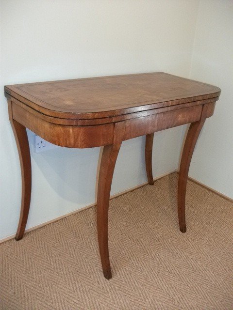 Regency Satinwood Card Table