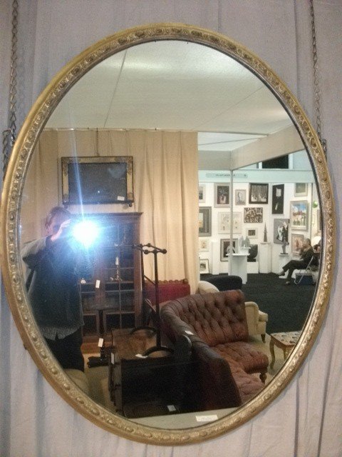 Large Victorian Oval Mirror