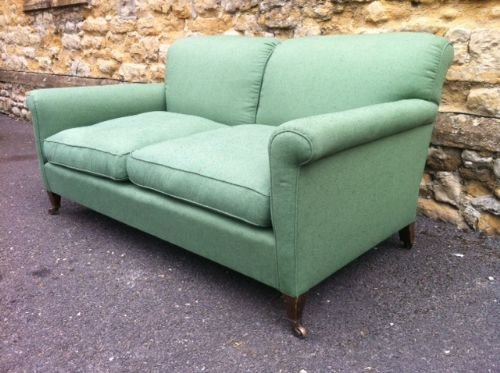 Edwardian Mahogany 2 Seater Soft Sofa C 1910