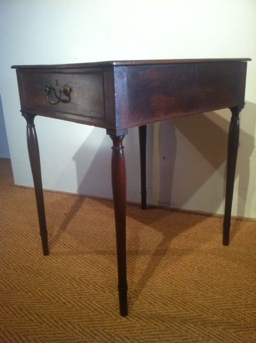 A George III Mahogany Rectangular Single Drawer Side Table C1780