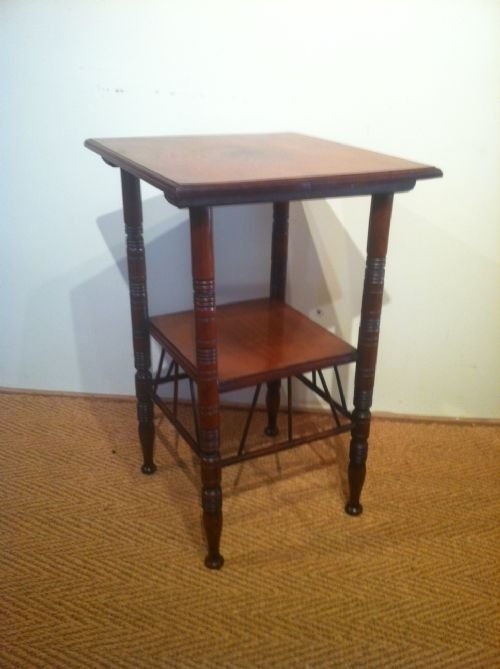 A Victorian Walnut Aesthetic Movement Two Tier Table Designed by E W Godwin C1880. 

