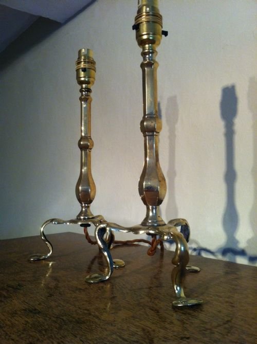 A Matched Pair of Late 19th Century Brass Pullman Lamps C1900