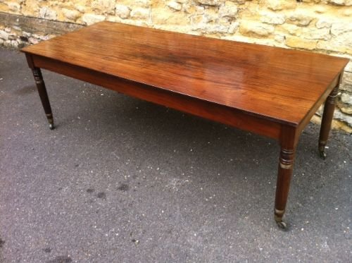 A Rare William IV Mahogany and Brass Banded Campaign Library or Dining Table C1830. 
