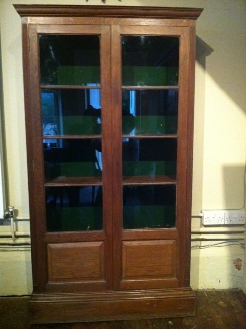 Victorian Dry Oak Library Bookcase C 1900