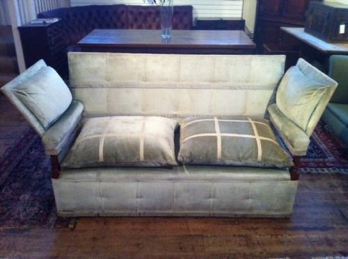 fig 1. An Edwardian down filled Knole sofa c1910