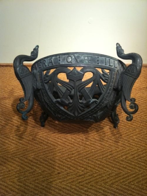 A Victorian Bronze Celtic Design Ceiling Light Attributed to E W Pugin C 1865