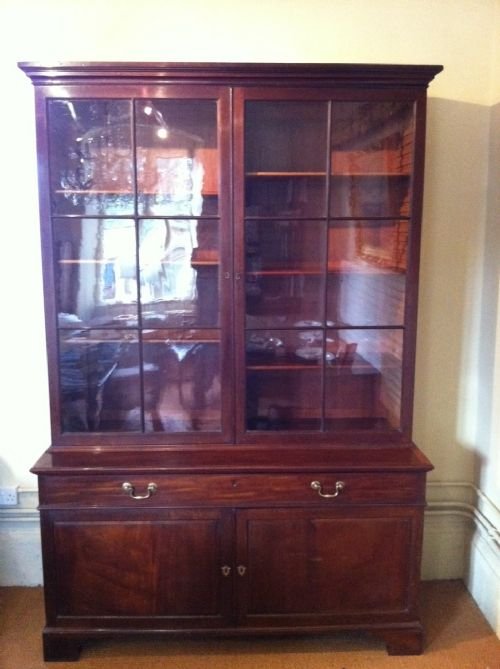 An Early George 111 Mahogany Secretaire Library Bookcase C1770