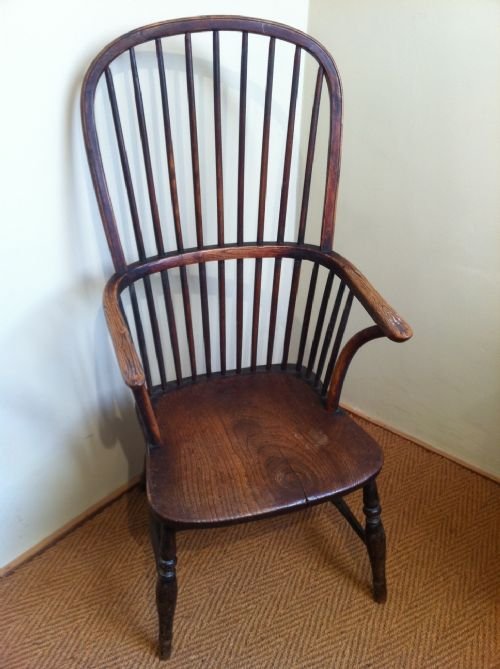 A West Country Stick Back Ash and Elm Windsor Armchair C 1830  

