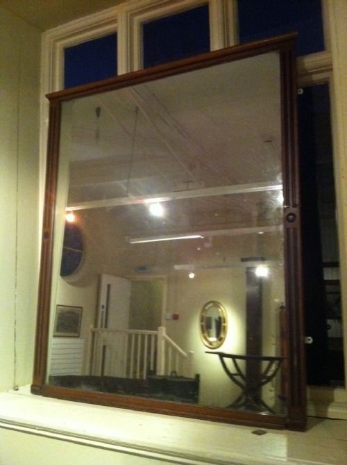 A Large Late Victorian Mahogany and Ebonised Overmantel Mirror with the Original Silvered Plate C 1880