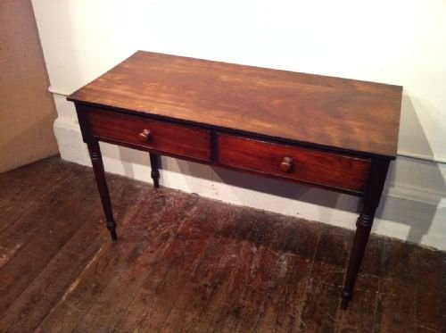 A George IV Mahogany Two Drawer Side Table C 1830