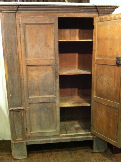fig 1. An 18th century Irish Architectural cupboard c 1780 with the original painted decoration.
