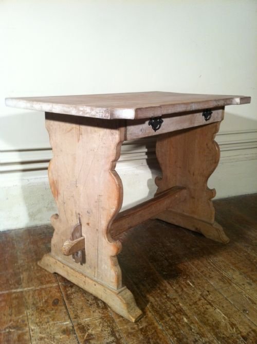 fig 1. A pair of English Arts and Crafts bleached oak side tables c 1920