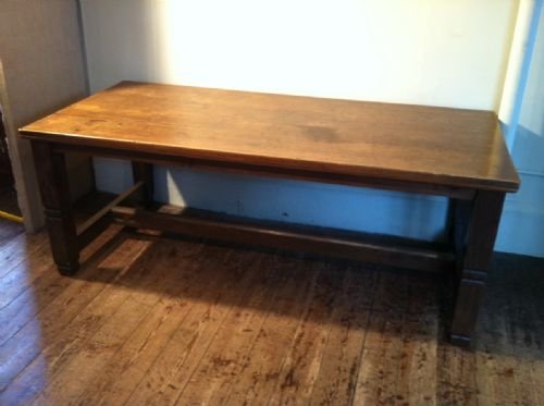 A Victorian Patinated Pine and Ash Refectory Table C1880