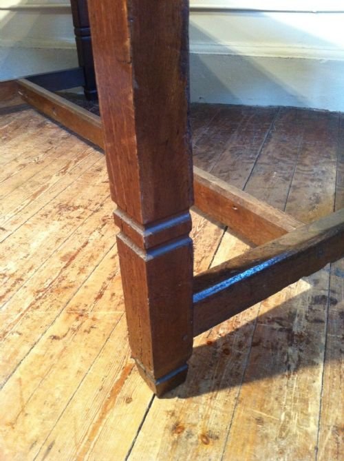 fig 1. A Victorian patinated pine and ash refectory table c1880
