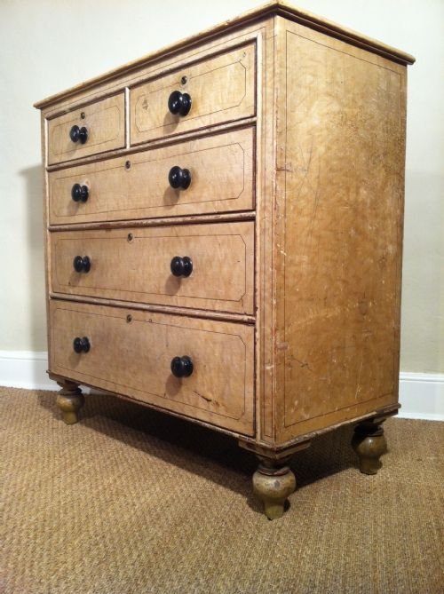 fig 1. A West Country painted chest of drawers . Devon c1840