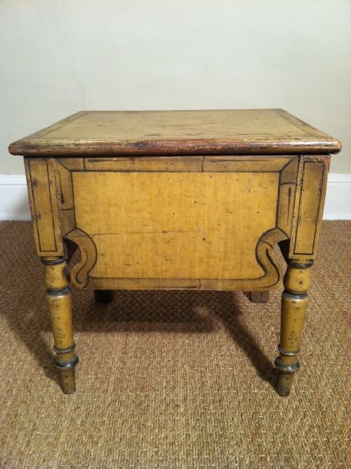 fig 1. A Regency faux bamboo painted box commode or stool c1830