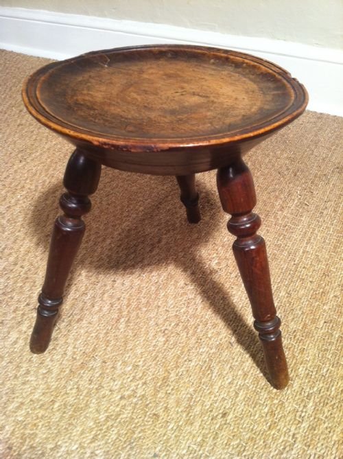 A West Country Fruitwood Milking Stool C1840