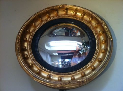 A Regency Gilt Convex Mirror C1820