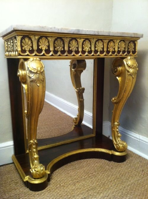A William IV Gilt and Rosewood Console Table C 1835
