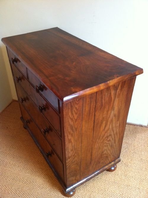 fig 1. A William IV Irish walnut chest of drawers c 1835